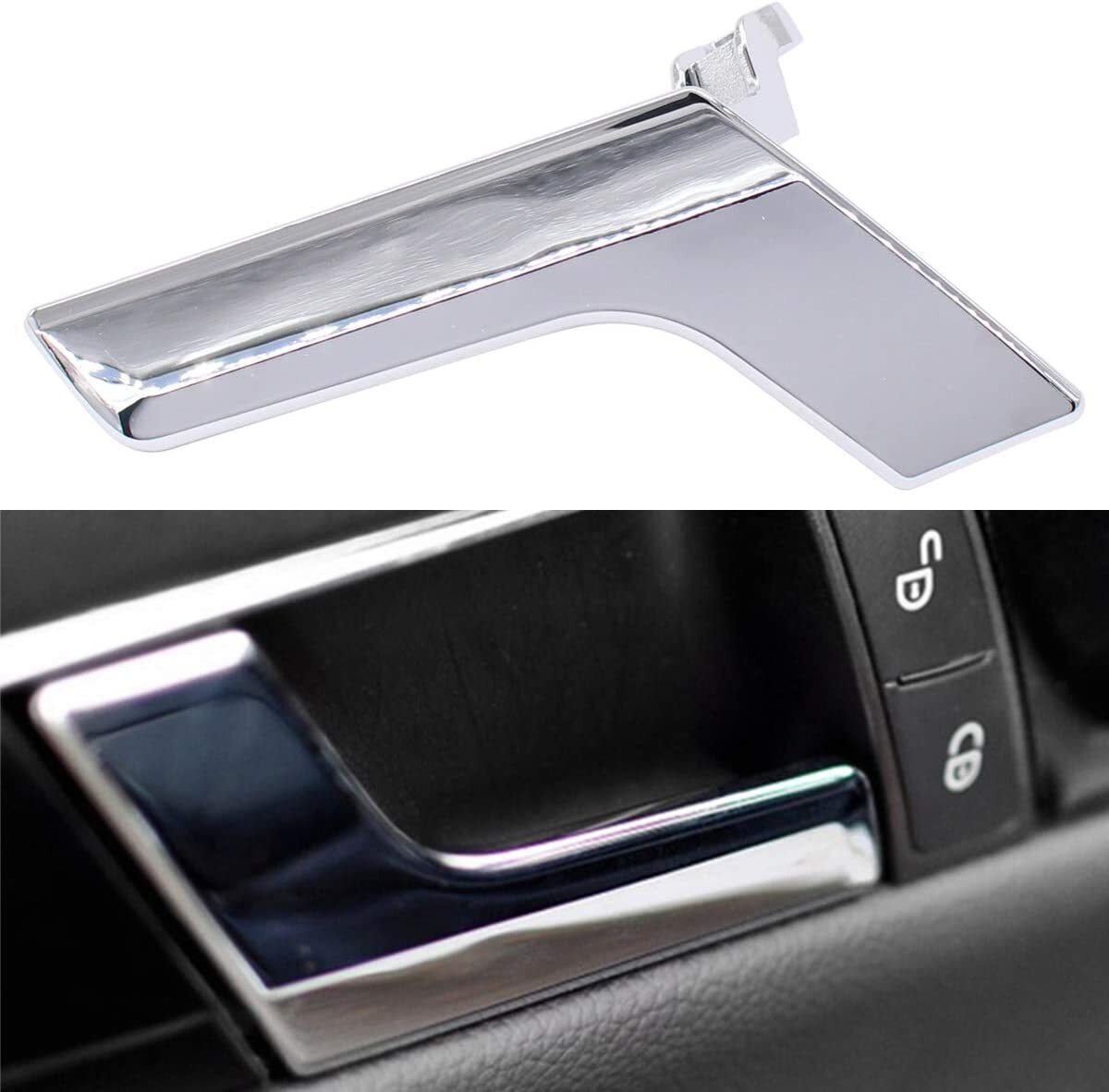 Mercedes C250 C300 C350 Interior Door Handle Repair Kit - Chrome Upgrade