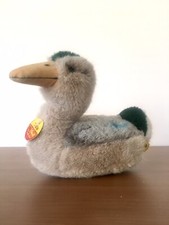 Vintage 1970s STEIFF TULLA Duck W/ Squeaker 7  3205/15 Adorable  
