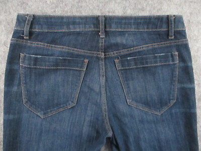 Simply Vera Wang Jeans Womens 6 Blue Denim Roll Cuff Capri Mid Rise Retro 32x28