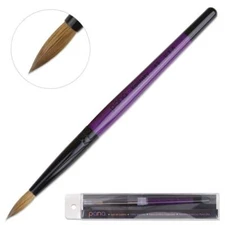 Pana Professional 100% Kolinsky Acrylic Nail Art Brush with Purple Wood Size 6
