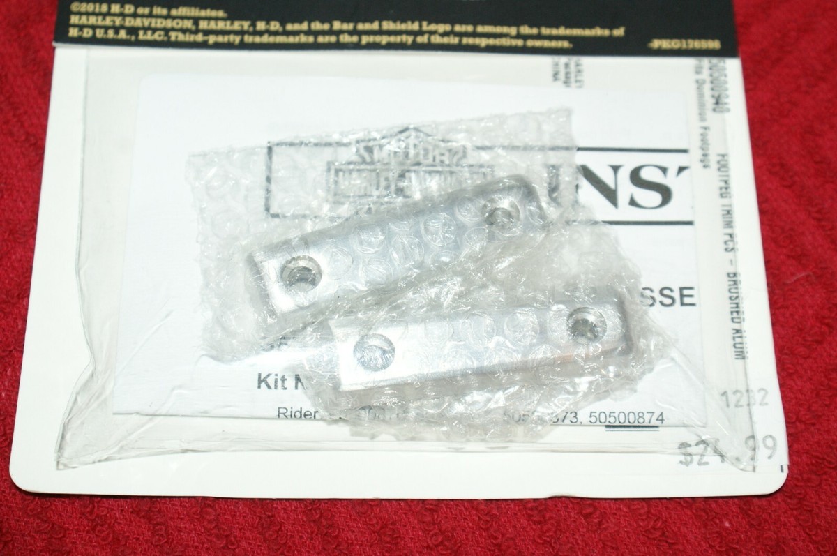 その他 N Genuine Harley Davidson Foot peg trim Dominion Brushed Aluminum