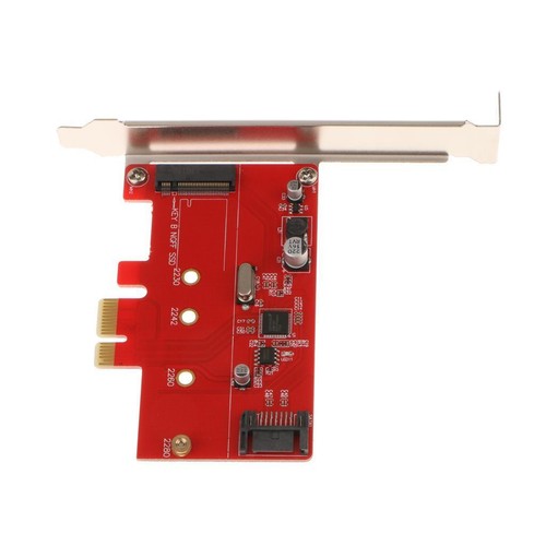 PCI-E Express 2.0 bis NGFF M.2 b Schlüssel SSD + SATAIii 3.0 Combo Adapter - Afbeelding 4 van 6