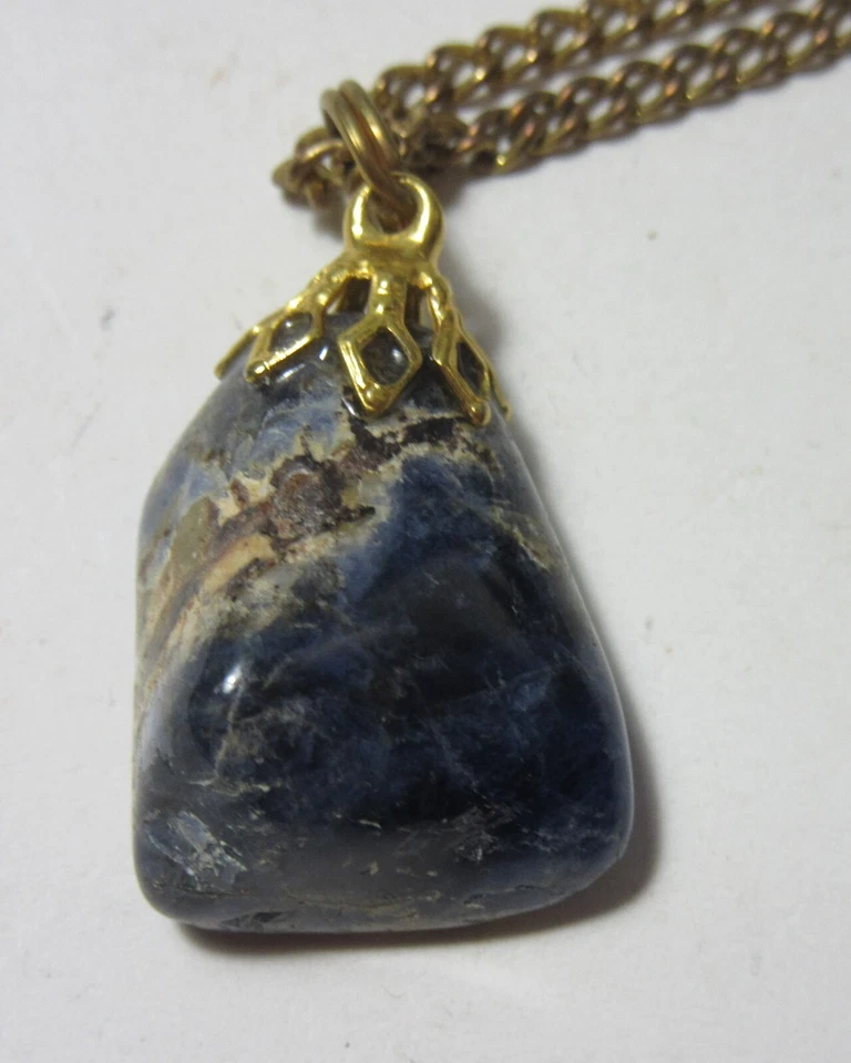 Collar colgante de sodalita de 1,0" de 24" coleccionable ISTPOFN-49 Foto 4 de 4