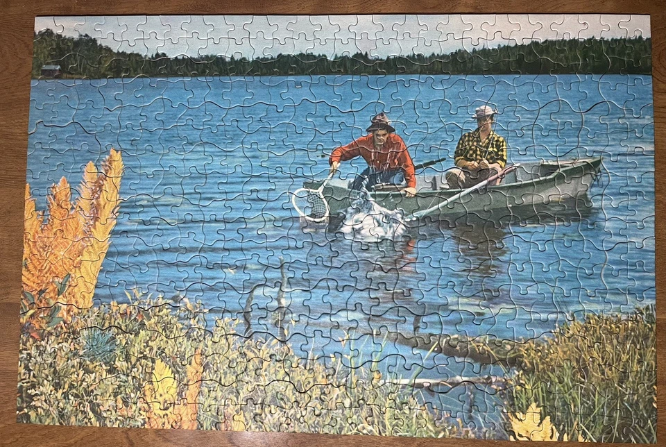 Puzzle Tuco Fall Fish Hit Hard Vintage Imagen Escénica 600 piezas Pescadores #7900 Foto 2 de 4