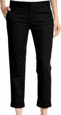 Tommy Hilfiger Women's Relaxed Fit Hampton Stretch Slim Chino Pant, Black, 16