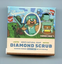 Dr. Squatch Men's Natural Soap Minecraft Limited Edition Diamond Scrub