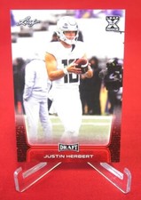 Justin Herbert Rookie 2020 Football Card Leaf #3 Mint