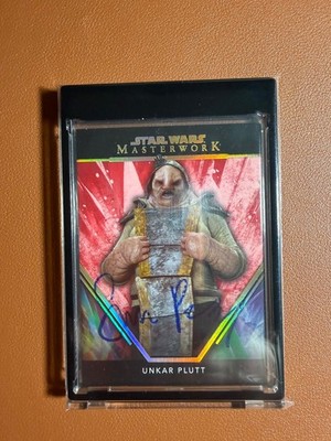 2024 Topps Star Wars Masterwork Simon Pegg Unkar Plutt Auto Card Official Pix