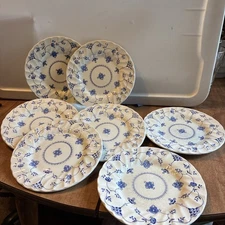 Set of 7 Myott FINLANDIA Swirl  Staffordshire Dessert Plate England   6 & 3/4”