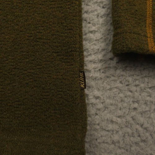 Kuhl Mens Alfaca Fleece Pullover M Olive Green Sherpa Lined Half Zip - Picture 8 of 12