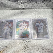 Bowman Carson Benge VIP & One Hundred New York Mets MLB 2024 3 Card Lot