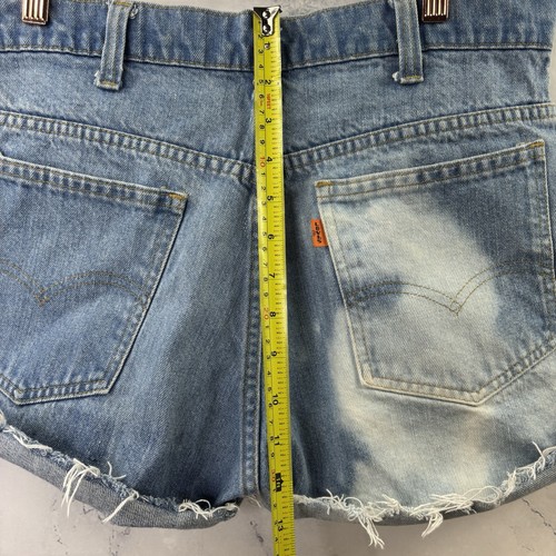 Vintage 70s Levis Orange Tab Jeans bell Bottom Cut Off Shorts Sz 32 Made in USA - Picture 12 of 18