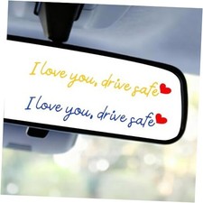 I Love You Drive Safe Mirror Sticker - 6pcs Safe Driving Stickers Blue  Yellow