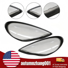 For Porsche Panamera 2011-2013 Headlight Headlamp Lens Covers Left Right Side