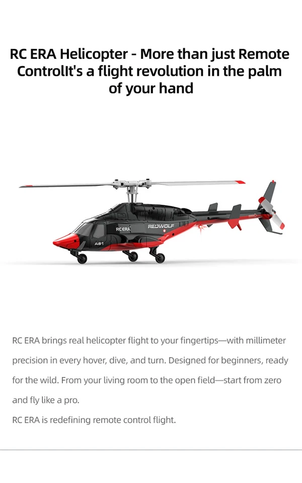 RC ERA A61 Airwolf 4CH 6-Achsen-Gyro-Optischer-Flow-RC-RTF Hubschrauber - Bild 4 von 4