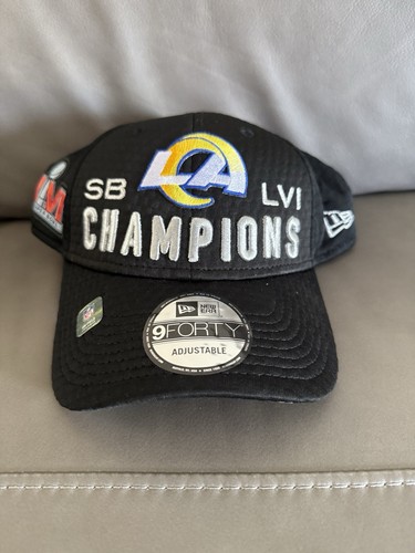 Cappello regolabile New Era nero LA Rams Super Bowl LVI Champions