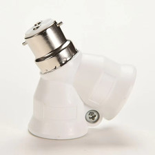 B22 To 2x E27 Bayonet Light Bulb Lamp Converter Adapte Screw Socket Splitter s