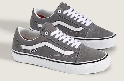 Vans Skate Old Skool Suede Shoe Grey / White Pewter Mens US Size Limited NEW