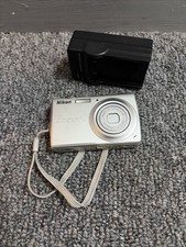 Nikon Coolpix S203 10MP Silver Digital Camera with Battery Works, New Charger