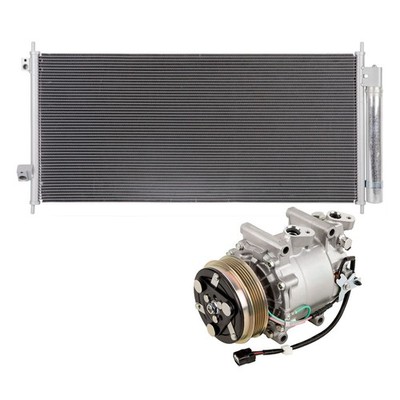 OEM AC Compressor w/ A/C Condenser & Drier For Honda Fit 2009-2013