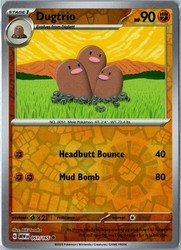 Dugtrio 051/165 Scarlet & Violet 151 Reverse Holo