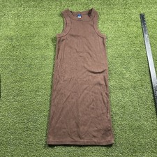 Old Navy Women's Brown Ribbed Tank Midi Dress Size Small