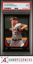 2011 BOWMAN #48 JUSTIN VERLANDER TIGERS POP 3 PSA 9