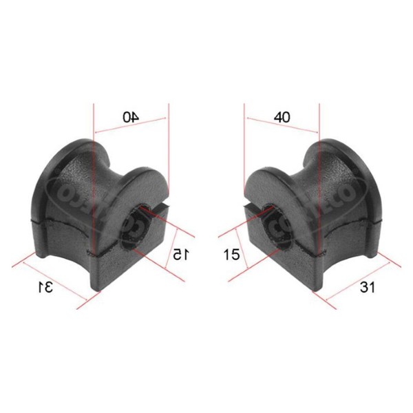 2X Corteco Lagerung Stabilisator Vorne Links Rechts FüR Ford KA Rb_ Fiesta IV-image