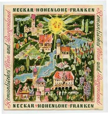 Neckar Hohenlohe Franken Booklet Romantic Burgenland Austria 1955