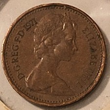 Great Britain Elizabeth II 1971 1/2 New Penny Coin