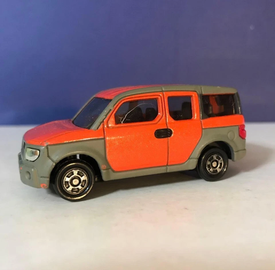 Tomica Honda элемент оранжевый No 107 литой автомобиль б/у Японии винтажный редкая - Изображение 4 из 4