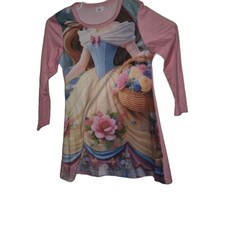 Disney Princess long sleeve nightgown graphic princess holding Flowers Junior 6Y