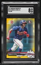 2017 Bowman Prospects Retail Yellow Ronald Acuna Jr #BP127 SGC 8 6e7