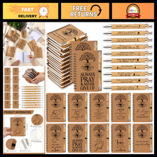 80 Pcs Christian Gifts Set - Religious Spiral Notebooks  Bible Verse Pens, Pray