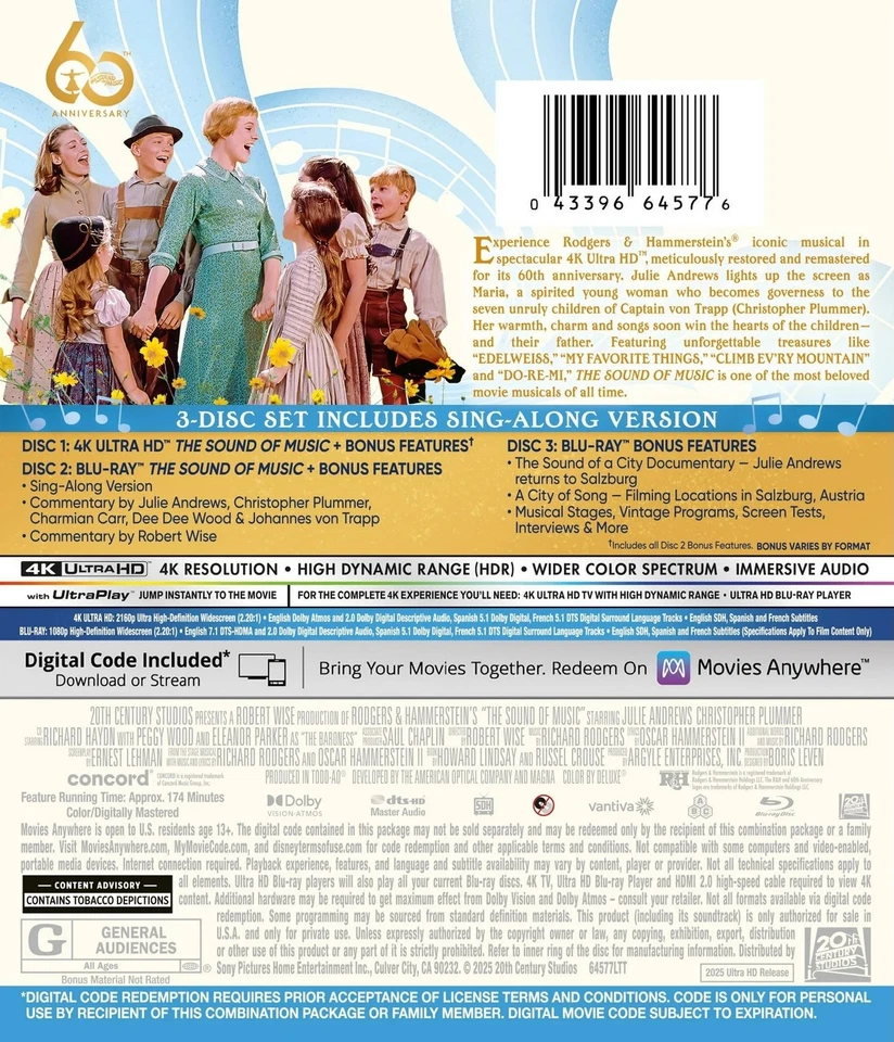 The Sound Of Music (4K / Blu-ray + Digital) NEW - Image 4 of 4