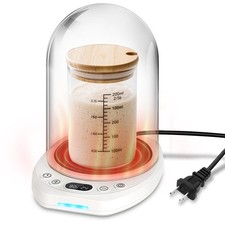 Sourdough Starter Warmer Mat with Glass Dome Precise 1 F Thermostat Control ...