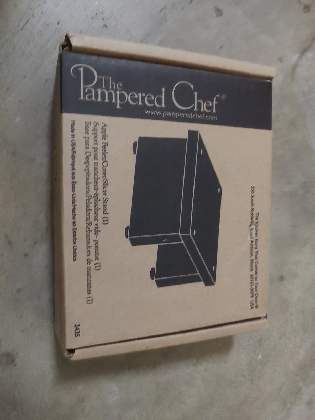 The Pampered Chef - Apple Peeler/Corer/Slicer Stand - 2435 - NEW Made In USA