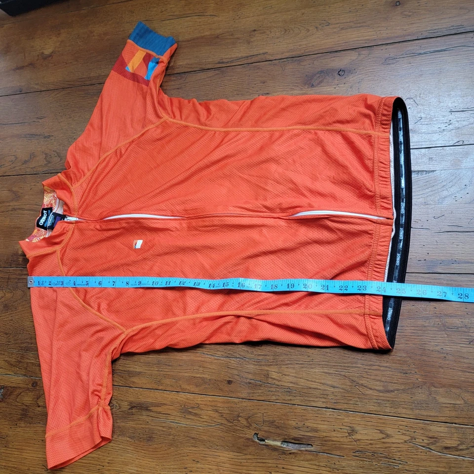 Camiseta de ciclismo grande Ornot para hombre 20" P2P (9/10) naranja L hecha en EE. UU. CA Foto 4 de 4