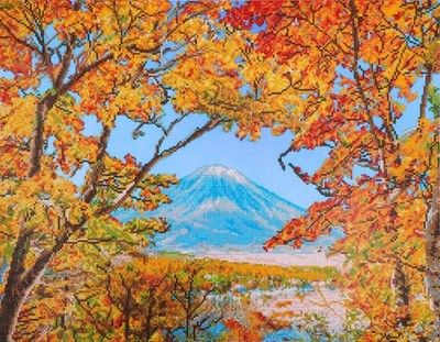 Diamond Dotz Diamond Painting Set Autumn Mountain