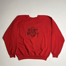 Vintage Corbett Hanes Red Fleece Crewneck Sweatshirt Made In USA Mens XL