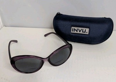 INVU Polarized 17-C1 Sunglasses &Case Lavender Purple Plastic Frame 56-16-141 C4