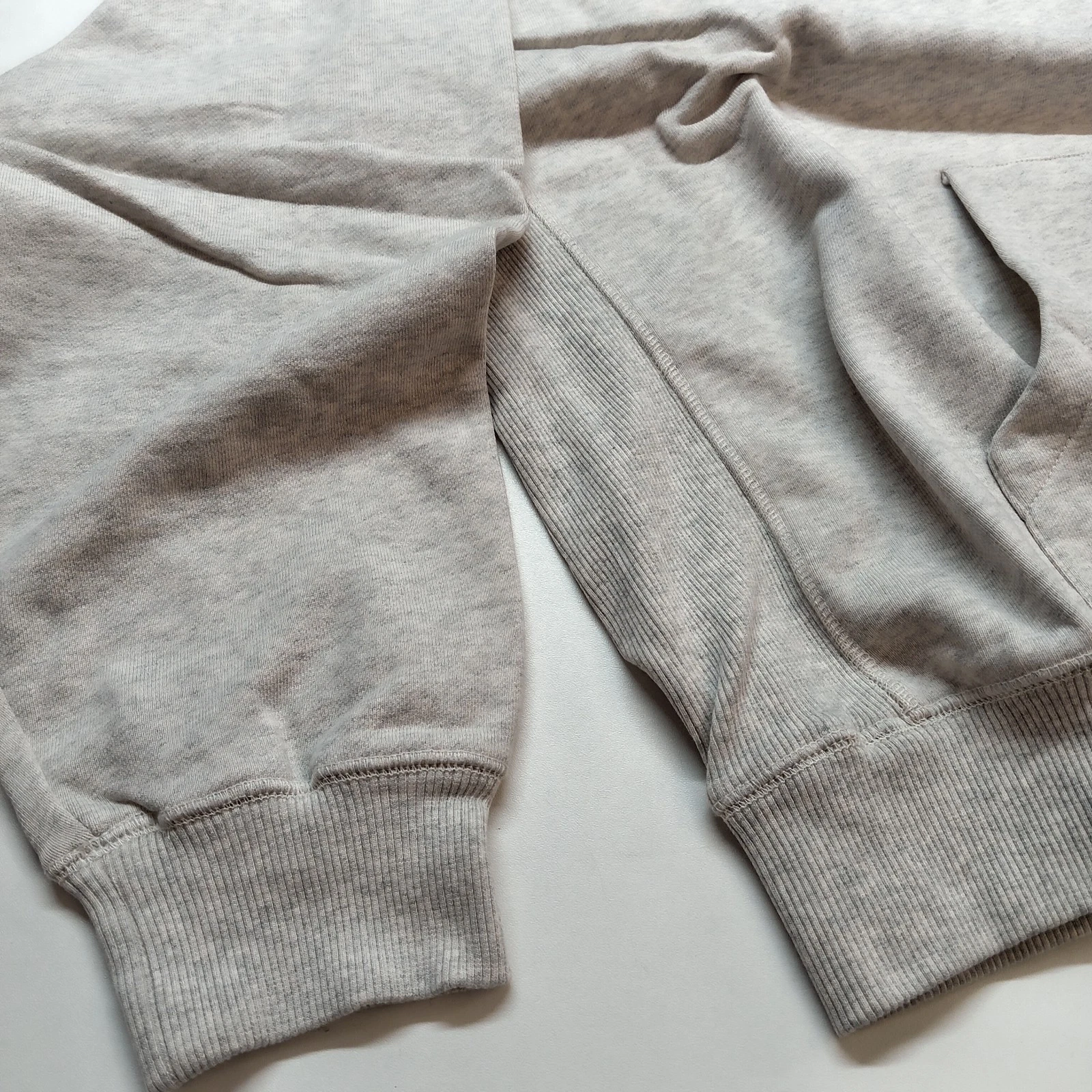 OFF WHITE SUMMIT UK Felpa con cappuccio da uomo XXL pesante a costine farina d'avena bianco sporco (2XL)