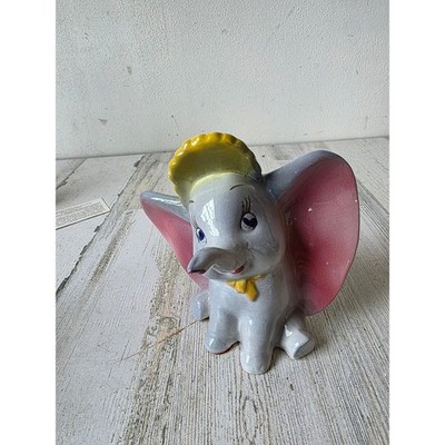 Vintage evan shaw ceramic Dumbo elephant pottery statue figurine Disney decor