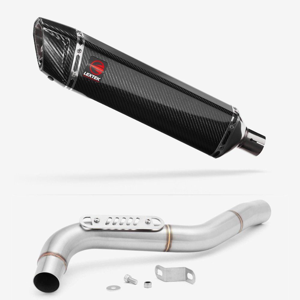 Lextek SP7C Exhaust 400mm with Link Pipe for Triumph Tiger 1050 (07-12)