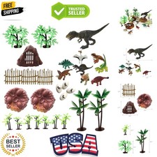 30 Piece Dinosaurs Toys Set - Plastic Dinosaurs Figures, Realistic Dinosaurs ...