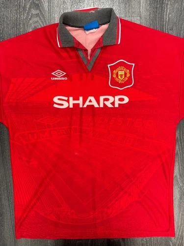 Original Authentic Umbro Manchester United 1994/1995 Home Shirt Mens XL