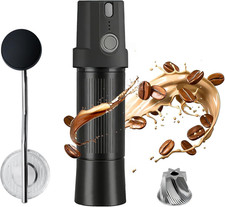 2-in-1 Burr Coffee Grinder - Electric  Manual, Portable for Home  Travel
