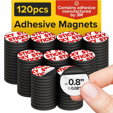 Sticky Flexible Adhesive Magnets for Crafts, 0.8"X0.08" 20X2Mm , 120 Pcs