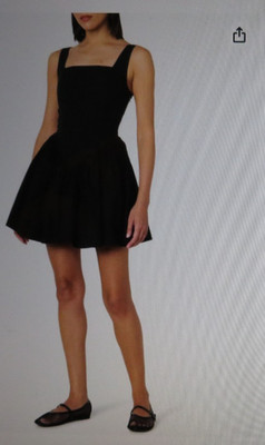 NWT The Drop Ballet Mini Dress for Women, V-Front Style, black size med.