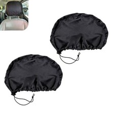 2PCS Car Headrest Cover, Ice Silk Breathable Comfortable Headrest Cover,